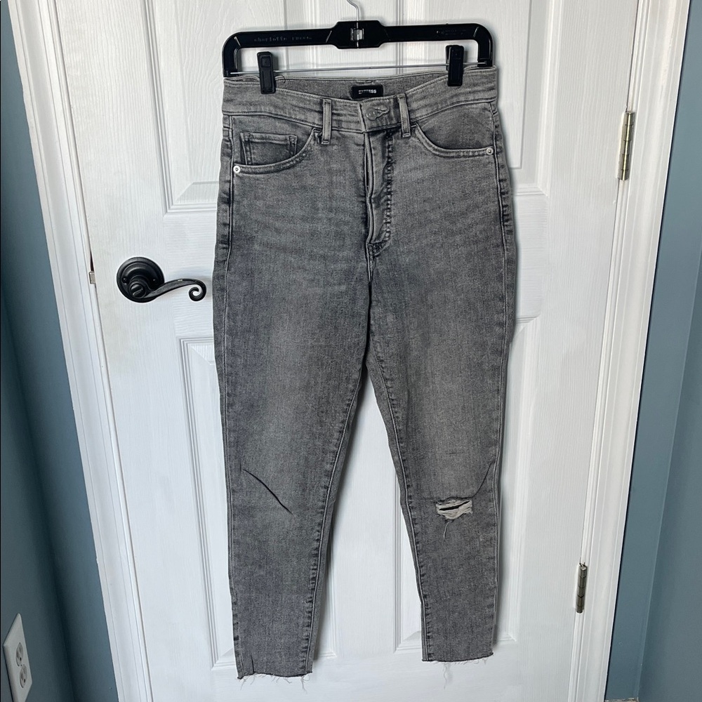 Express Gray Skinny Jeans